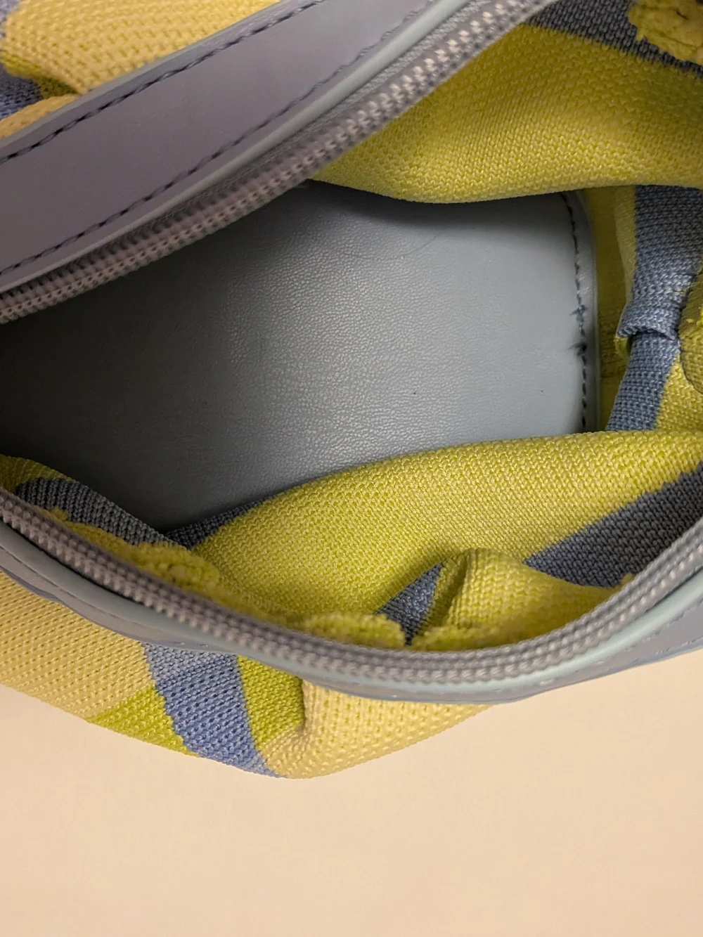 Neiman Marcus Light Blue, Pastel Yellow & Soft Blue Plaid Cosmetic Pouch